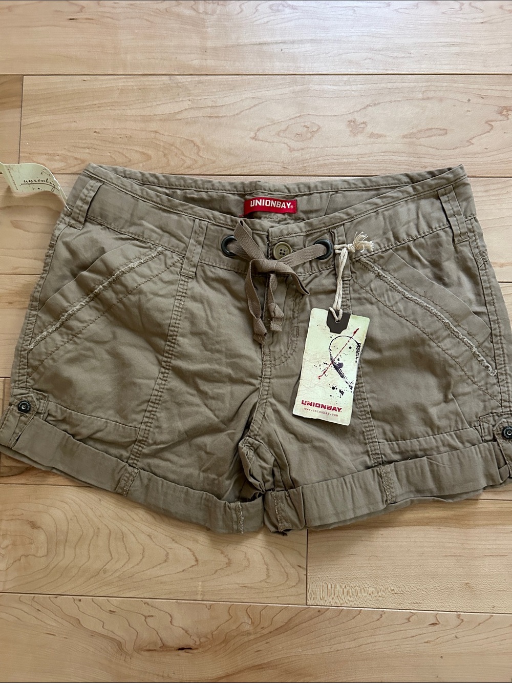 UNIONBAY Khaki Drawstring Cargo Shorts